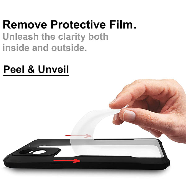 Mobielectro Camera Bump Protection | Slim Stylish 360 Protection Design |Crystal Clear | Shockproof Eagle Back Cover for RedMi 12 5G - Black