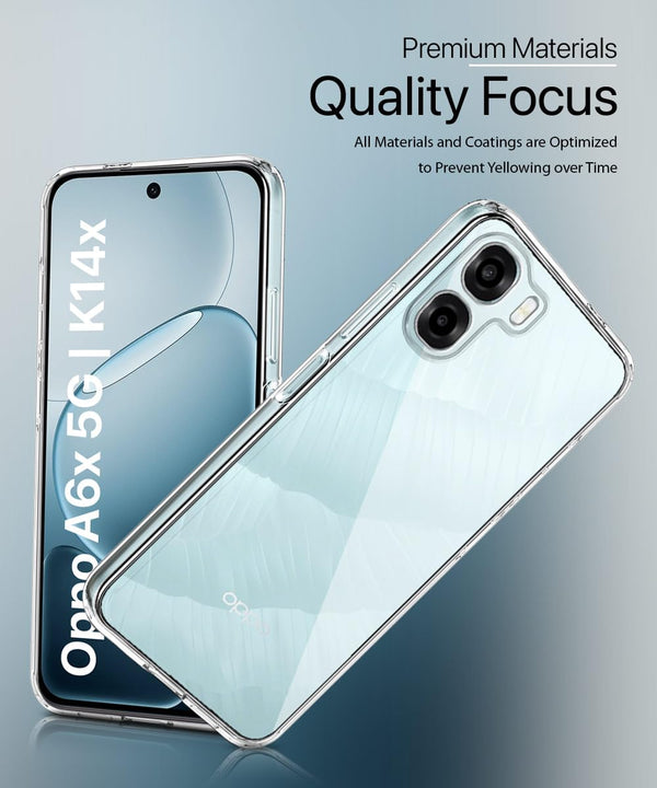 Mobielectro Clear Transparent Shockproof Scratch Resistant Protective Phone Case for Oppo K14X 5G