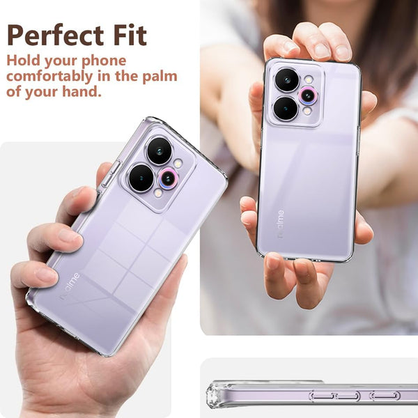 Mobielectro Soft Silicon Transparent |Scratch Resistant Clear Case for Realme 15 5G