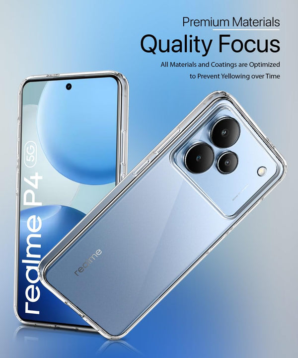Mobielectro Clear Transparent Shockproof Scratch Resistant Protective Phone Case for Realme P4 5G