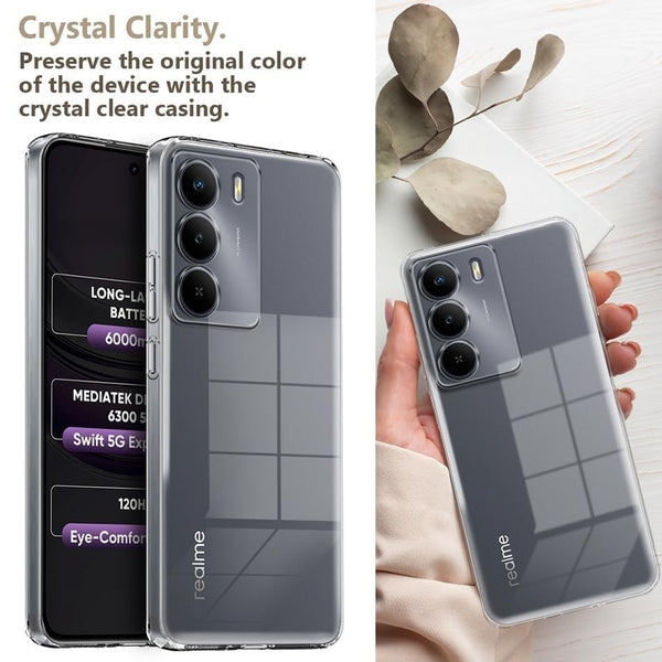 Mobielectro Clear Transparent Shockproof Scratch Resistant Protective Phone Case for Realme P4X 5G