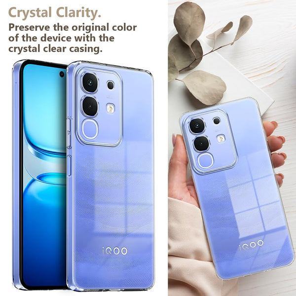 Mobielectro Soft Silicon Transparent |Scratch Resistant Clear Case for Vivo T4X 5G