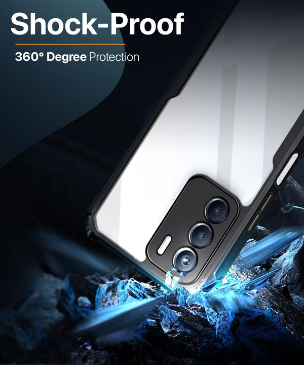 Mobielectro Camera Bump Protection | Slim Stylish 360 Protection Design |Crystal Clear | Shockproof Eagle Back Cover for Infinix ZERO 5G 2023 - Black