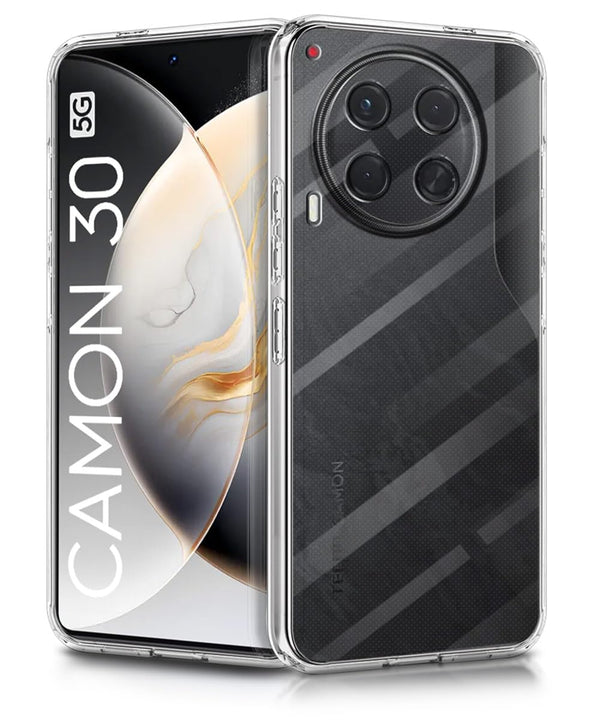 Mobielectro Clear Transparent Shockproof Scratch Resistant Protective Phone Case for Tecno Camon 30 5G