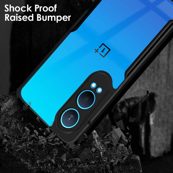 Mobielectro Camera Bump Protection | Slim Stylish 360 Protection Design |Crystal Clear | Shockproof Eagle Back Cover for OnePlusNord CE 4 Lite- Black