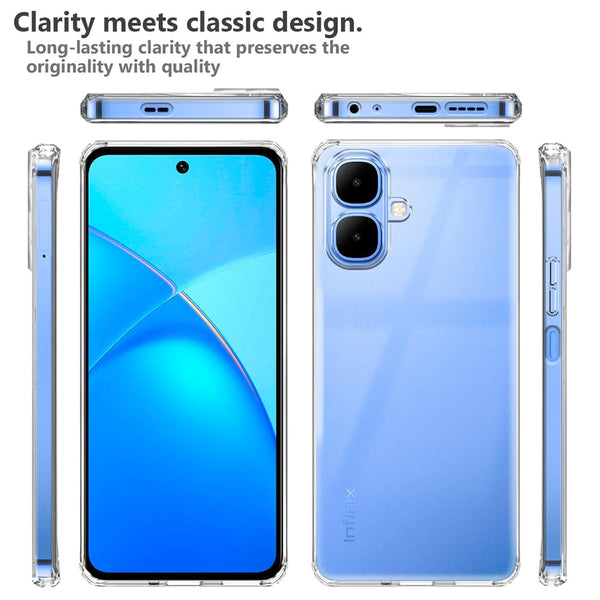 Mobielectro Clear Transparent Shockproof Scratch Resistant Protective Phone Case for Infinix Smart 10 5G
