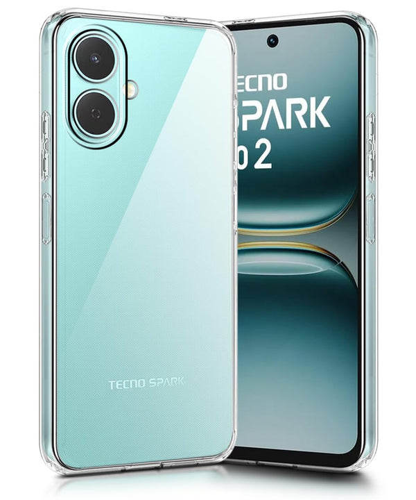 Mobielectro Clear Transparent Shockproof Scratch Resistant Protective Phone Case for Tecno Spark Go 2 5G