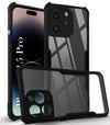 Mobielectro Camera Bump Protection | Slim Stylish 360 Protection Design |Crystal Clear | Shockproof Eagle Back Cover for iPhone 15 Pro- Black