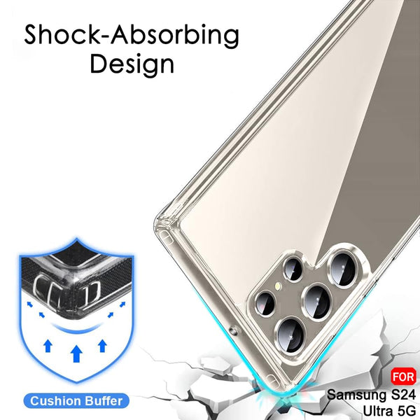 Mobielectro Soft Silicon Transparent |Scratch Resistant Clear Case for Samsung S24 Ultra 5G
