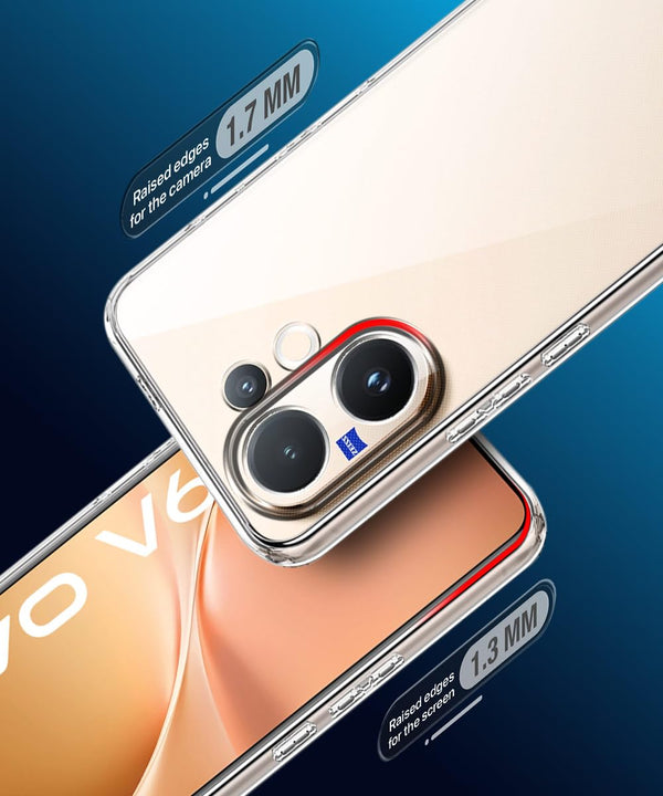 Mobielectro Clear Transparent Shockproof Scratch Resistant Protective Phone Case for Vivo T4 Pro 5G