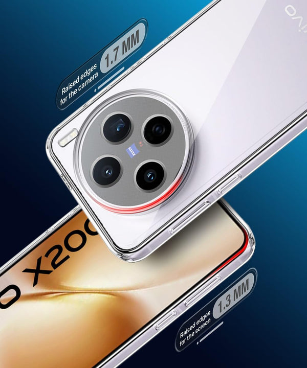 Mobielectro Clear Transparent Shockproof Scratch Resistant Protective Phone Case for Vivo X200T 5G