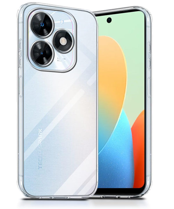 Mobielectro Clear Transparent Shockproof Scratch Resistant Protective Phone Case for Tecno Spark Go 2024