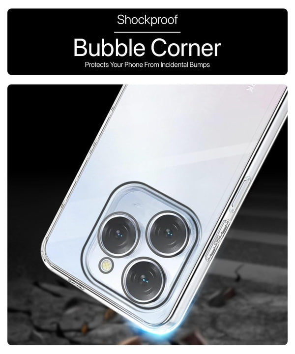 Mobielectro Clear Transparent Shockproof Scratch Resistant Protective Phone Case for Tecno Spark 20 Pro