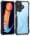 Mobielectro Camera Bump Protection | Slim Stylish 360 Protection Design |Crystal Clear | Shockproof Eagle Back Cover for Infinix Hot 30i - Black