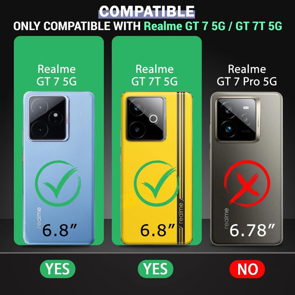 Mobielectro Clear Transparent Shockproof Scratch Resistant Protective Phone Case for Realme GT 7T