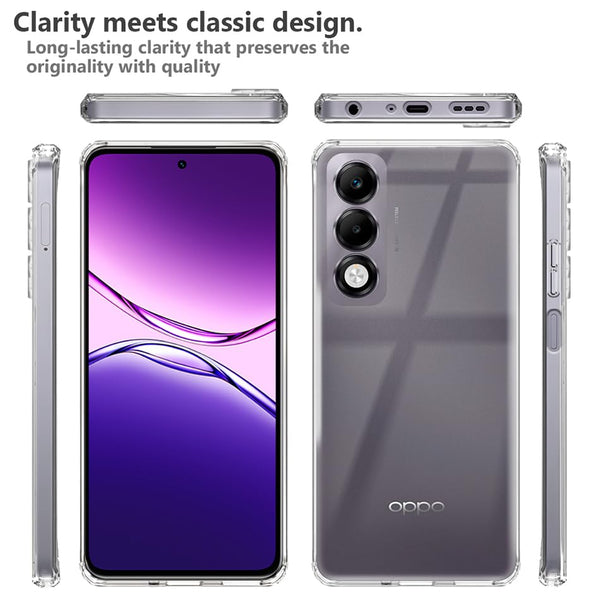 Mobielectro Soft Silicon Transparent |Scratch Resistant Clear Case for Oppo K13X 5G