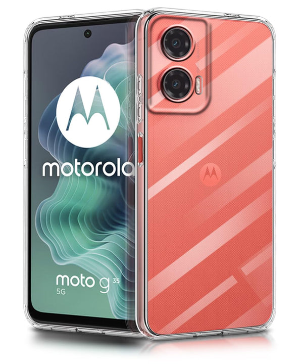 Mobielectro Soft Silicon Transparent |Scratch Resistant Clear Case for Moto G35 5G