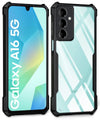 Mobielectro Camera Bump Protection | Slim Stylish 360 Protection Design |Crystal Clear | Shockproof Eagle Back Cover for Samsung A16 - Black