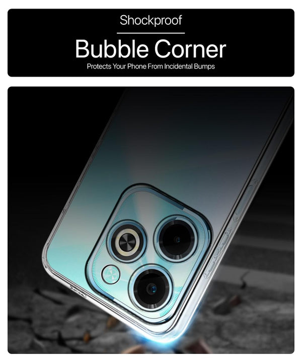Mobielectro Clear Transparent Shockproof Scratch Resistant Protective Phone Case for Infinix Hot 40i