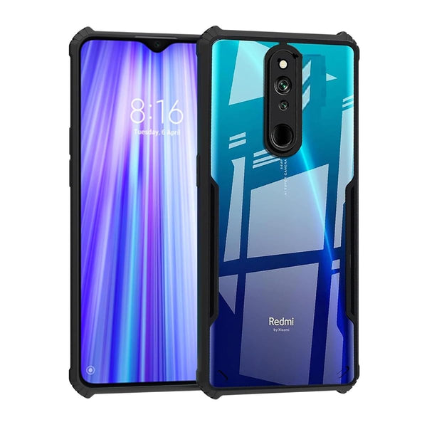Mobielectro Camera Bump Protection | Slim Stylish 360 Protection Design |Crystal Clear | Shockproof Eagle Back Cover for RedMi 8| 8A | 8A Dual - Black