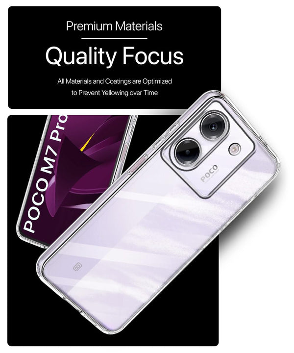 Mobielectro Soft Silicon Transparent |Scratch Resistant Clear Case for POCO M7 Pro 5G