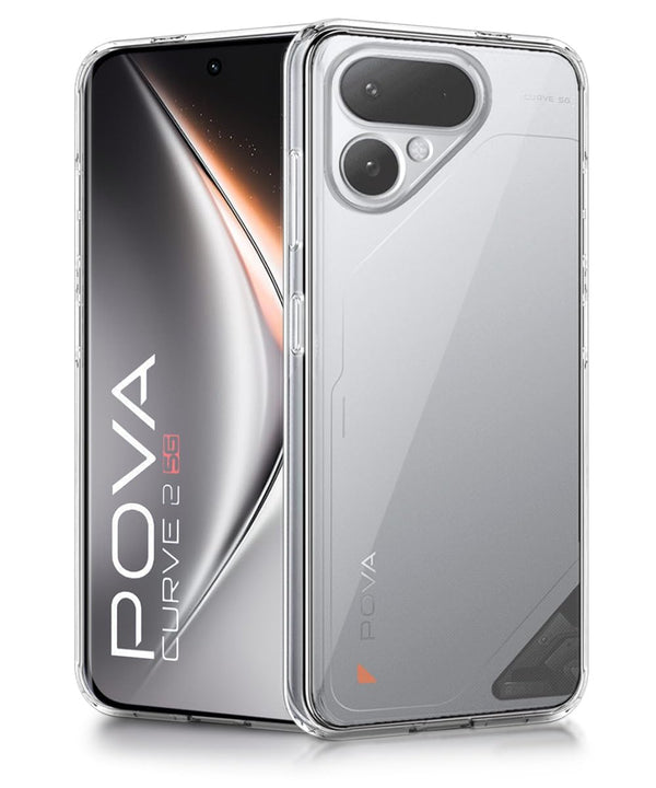 Mobielectro Clear Transparent Shockproof Scratch Resistant Protective Phone Case for Tecno POVA Curve 2 5G