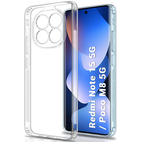 Mobielectro Clear Transparent Shockproof Scratch Resistant Protective Phone Case for POCO M8 5G