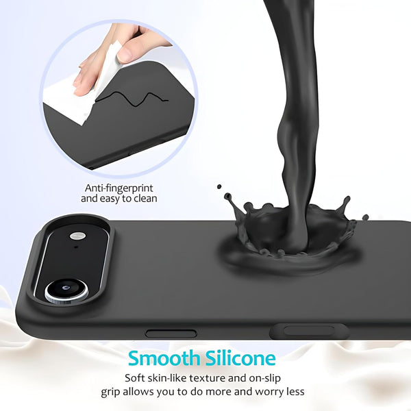 Mobielectro Waterkproof Soft Silicone Ultra Slim O.G Case foriPhone 17 Air - Black