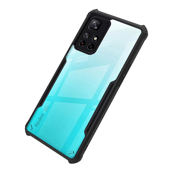 Mobielectro Camera Bump Protection | Slim Stylish 360 Protection Design |Crystal Clear | Shockproof Eagle Back Cover for POCO M4 Pro 5G | RedMi Note 11T 5G - Black