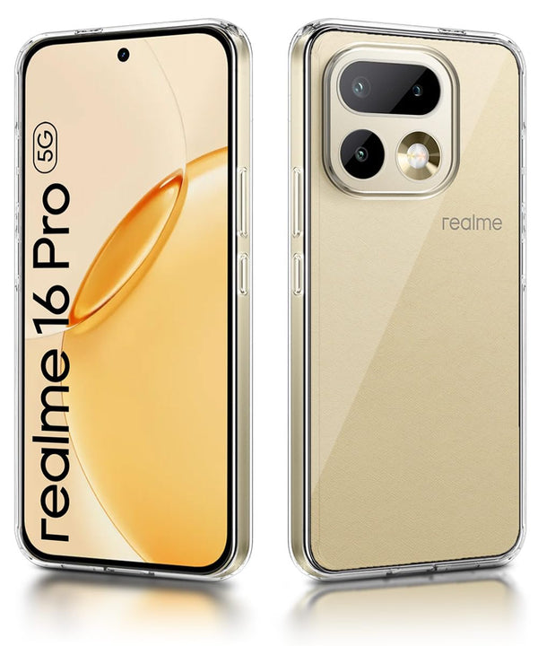 Mobielectro Clear Transparent Shockproof Scratch Resistant Protective Phone Case for Realme 16 Pro
