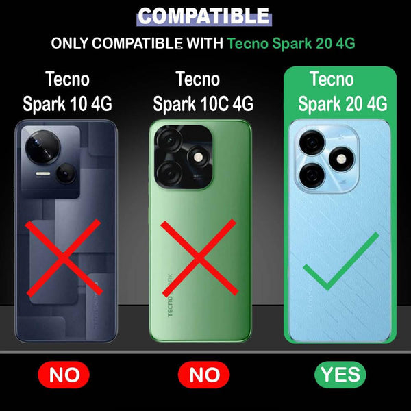 Mobielectro Clear Transparent Shockproof Scratch Resistant Protective Phone Case for Tecno Spark 20 4G