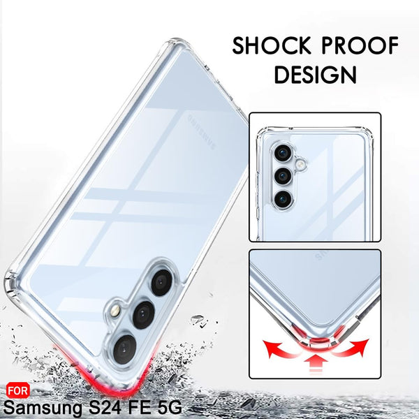 Mobielectro Soft Silicon Transparent |Scratch Resistant Clear Case for Samsung S24 FE 5G