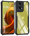 Mobielectro Camera Bump Protection | Slim Stylish 360 Protection Design |Crystal Clear | Shockproof Eagle Back Cover for Moto G85 5G - Black