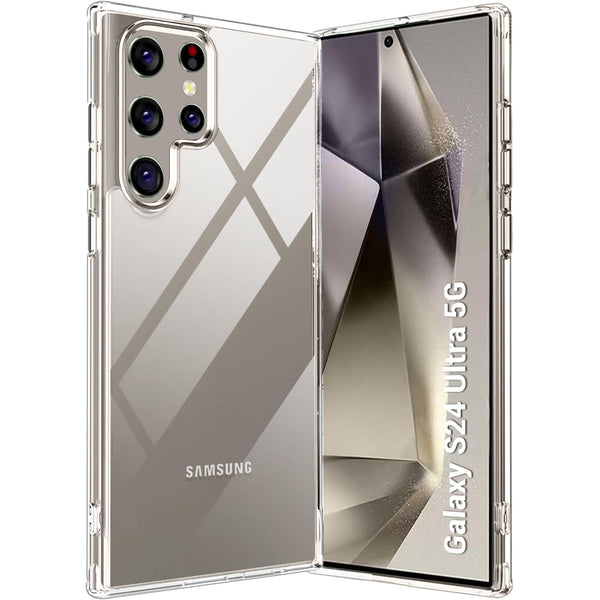 Mobielectro Soft Silicon Transparent |Scratch Resistant Clear Case for Samsung S24 Ultra 5G