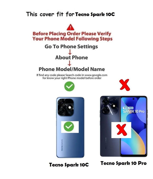 Mobielectro Clear Transparent Shockproof Scratch Resistant Protective Phone Case for Tecno Spark 10C