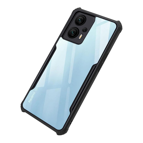 Mobielectro Camera Bump Protection | Slim Stylish 360 Protection Design |Crystal Clear | Shockproof Eagle Back Cover for RedMi K50i 5G - Black