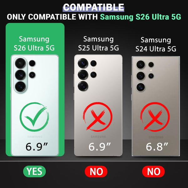 Mobielectro Clear Transparent Shockproof Scratch Resistant Protective Phone Case for Samsung S26 Ultra