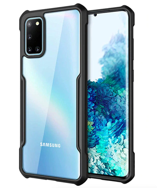 Mobielectro Camera Bump Protection | Slim Stylish 360 Protection Design |Crystal Clear | Shockproof Eagle Back Cover for Samsung A31 - Black