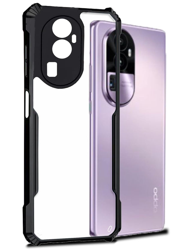 Mobielectro Camera Bump Protection | Slim Stylish 360 Protection Design |Crystal Clear | Shockproof Eagle Back Cover for Oppo RENO 10 Pro Plus 5G - Black
