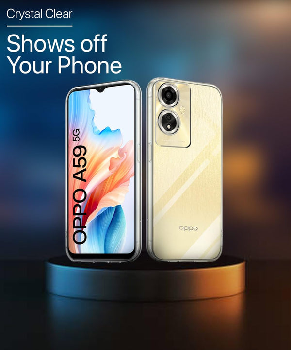 Mobielectro Clear Transparent Shockproof Scratch Resistant Protective Phone Case for Oppo A59 5G
