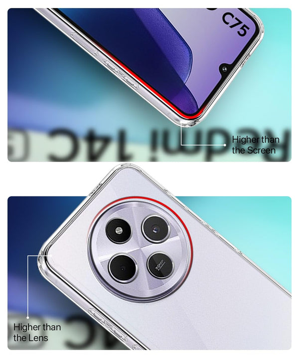 Mobielectro Soft Silicon Transparent |Scratch Resistant Clear Case for Redmi A4|14C 5G