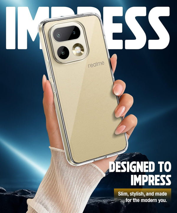 Mobielectro Clear Transparent Shockproof Scratch Resistant Protective Phone Case for Realme 16 Pro