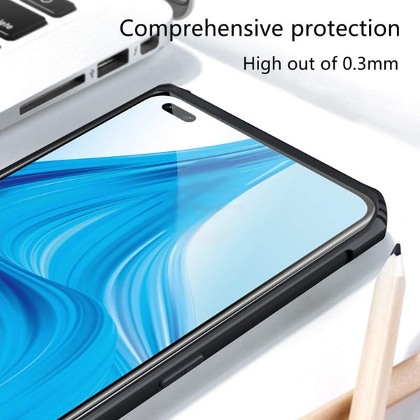 Mobielectro Camera Bump Protection | Slim Stylish 360 Protection Design |Crystal Clear | Shockproof Eagle Back Cover for Oppo F17 Pro - Black