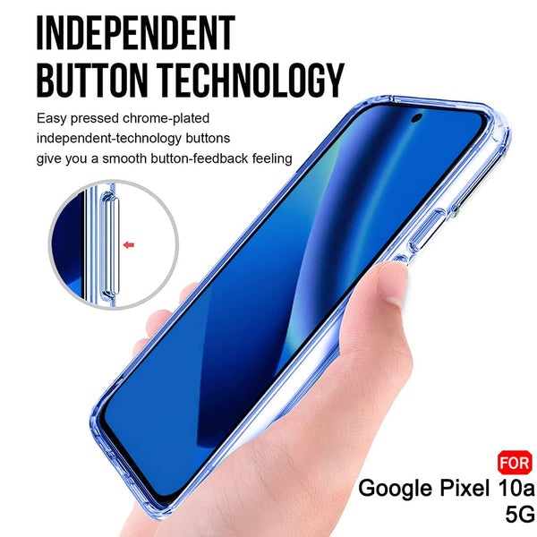 Mobielectro Clear Transparent Shockproof Scratch Resistant Protective Phone Case for Pixel 10A