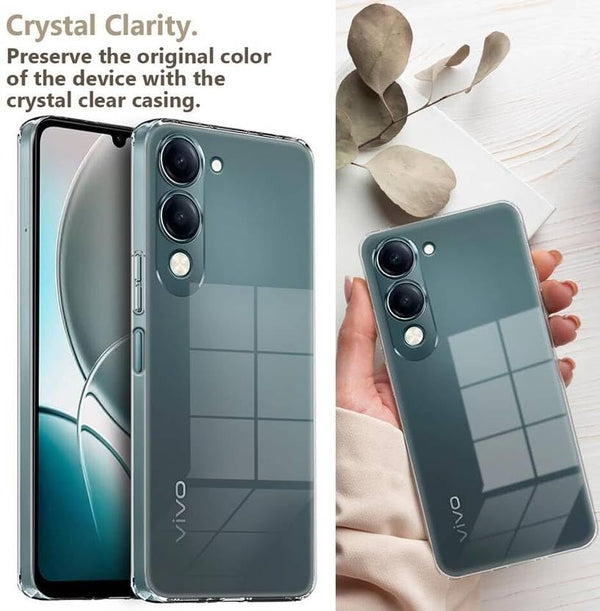 Mobielectro Soft Silicon Transparent |Scratch Resistant Clear Case for Vivo T4 Lite
