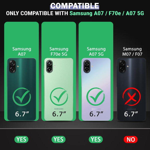 Mobielectro Clear Transparent Shockproof Scratch Resistant Protective Phone Case for Samsung F70e 5G