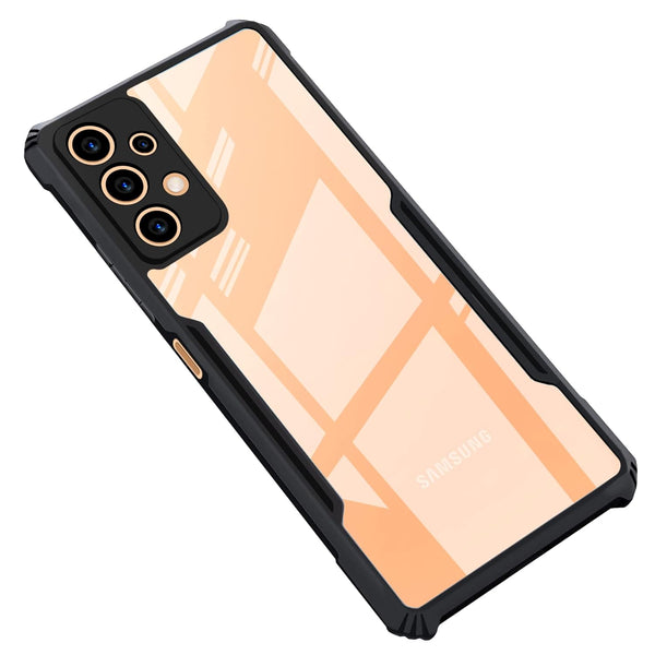 Mobielectro Camera Bump Protection | Slim Stylish 360 Protection Design |Crystal Clear | Shockproof Eagle Back Cover for Samsung A23 4G/5G|A13 4G - Black