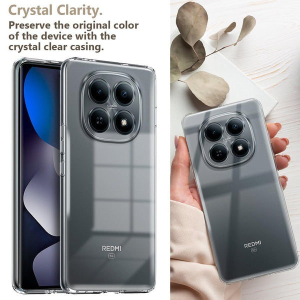Mobielectro Clear Transparent Shockproof Scratch Resistant Protective Phone Case for Redmi Note 15 5G|POCO M8 5G