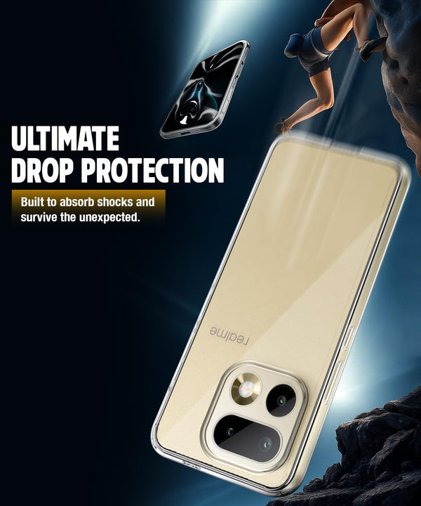 Mobielectro Clear Transparent Shockproof Scratch Resistant Protective Phone Case for Realme 16 Pro