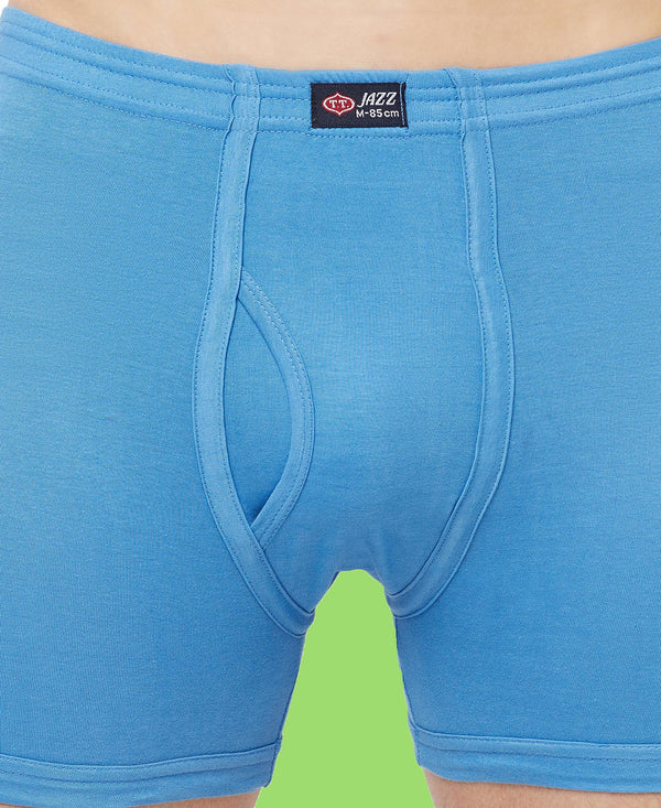 T.T. Mens Jazz Fine Long Inner Elastic TrunkPack Of 2 Blue-Sky